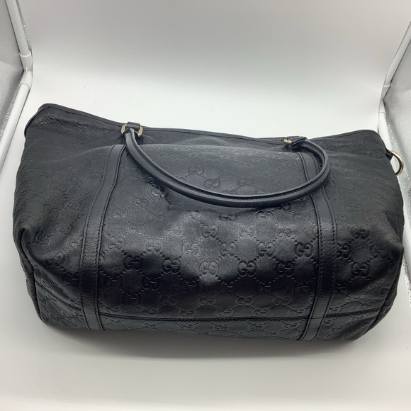 🛍️SOLD ON E..Y🛍️GUCCI Black Guccissima Large Tote/GENDERLESS - Picture 5 of 12